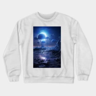 Blue alien world Crewneck Sweatshirt